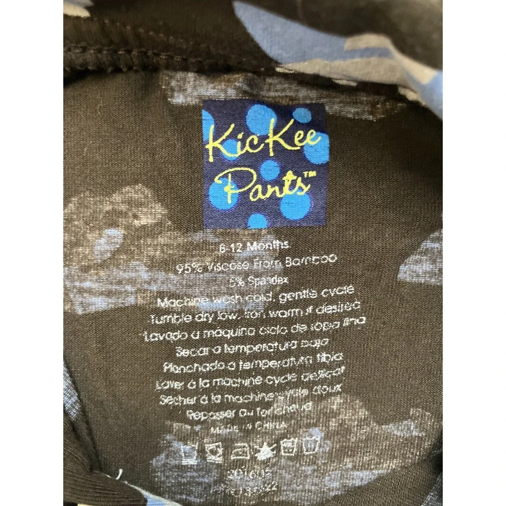 Kickee Pants One-Piece Romper Toddler Baby 6-12M Brown Blue All-Over‎ Seal Print